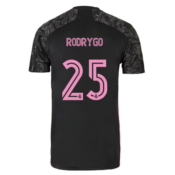 Camiseta Real Madrid Tercera equipo NO.25 Rodrygo 2020-2021 Negro